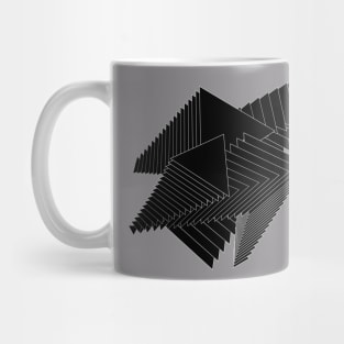 black triangles composition Mug